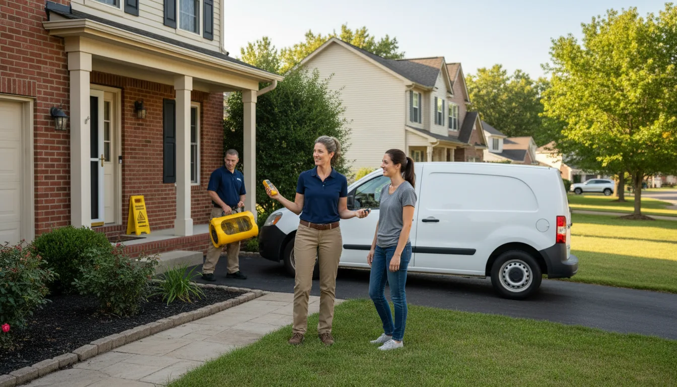 Residential water damage restoration in Glendive, MT